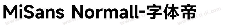 MiSans Normall字体转换